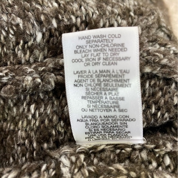 Michael Kors Oversized Heather Brown Sweater Turtleneck dropped shoulder M - Picture 11 of 11